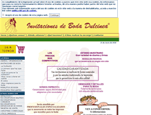 Tablet Screenshot of invitacionesdebodadulcinea.com